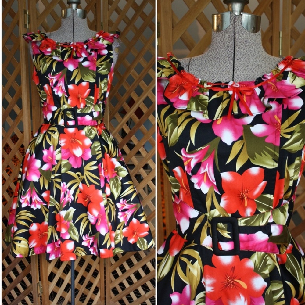 VooDoo Vixen Tiki Tropical Dress